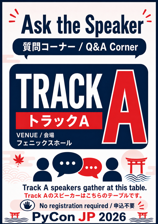 Ask the Speaker のテーブル看板 / Ask the Speaker table sign